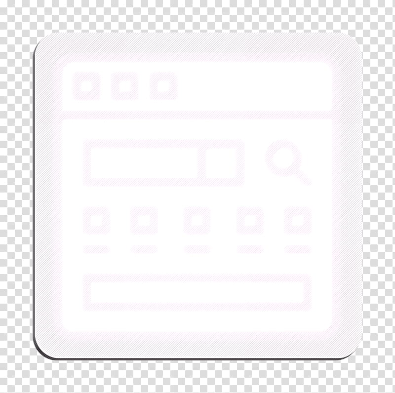 User Interface Vol 3 icon Html icon Search engine icon, White, Text, Rectangle, Line, Square, Technology, Circle transparent background PNG clipart