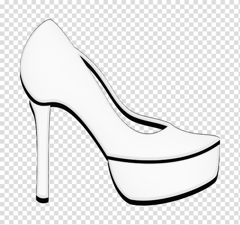 Fashion icon fashion icon Platform High Heels icon, Women Footwear Icon, Voice Actor, Dubbing, Character, Price, Black And White transparent background PNG clipart
