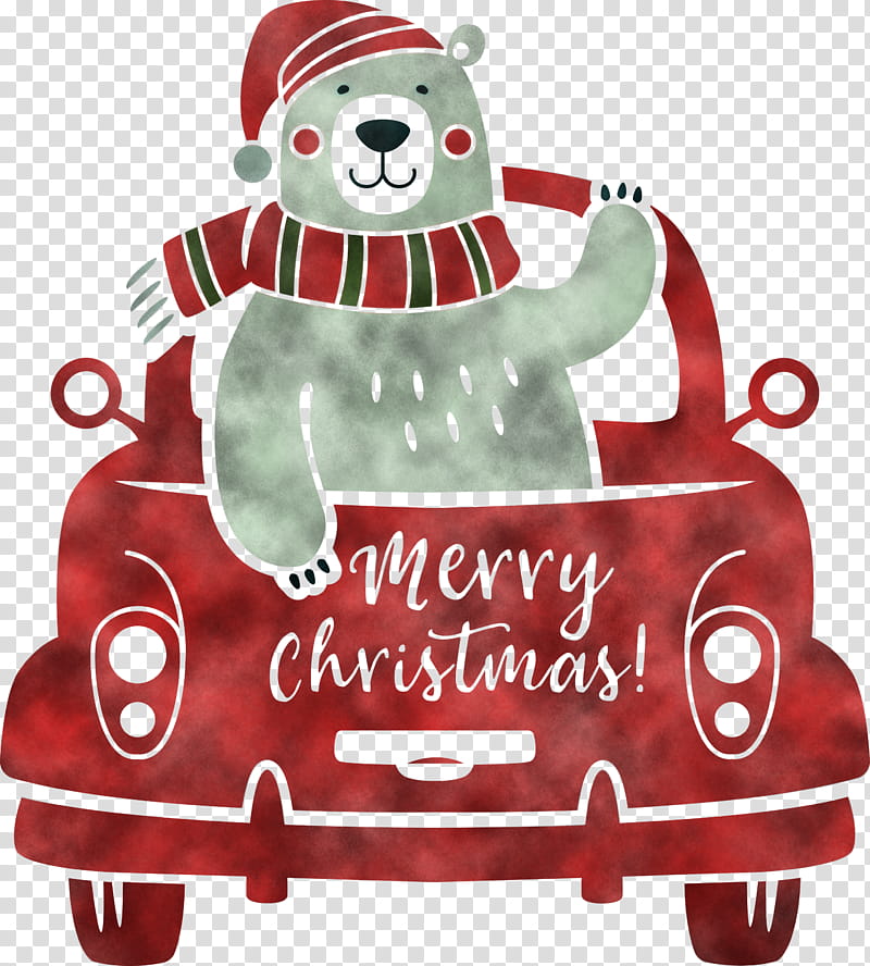 Merry Christmas Car, Holiday Ornament, Vehicle, Santa Claus, Riding Toy, Christmas Ornament, Interior Design transparent background PNG clipart