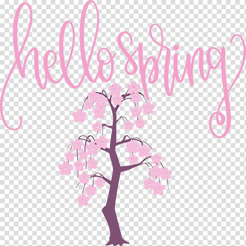 Hello Spring Spring, Spring
, Floral Design, Text, Baby Shower, Infant, Pregnancy transparent background PNG clipart