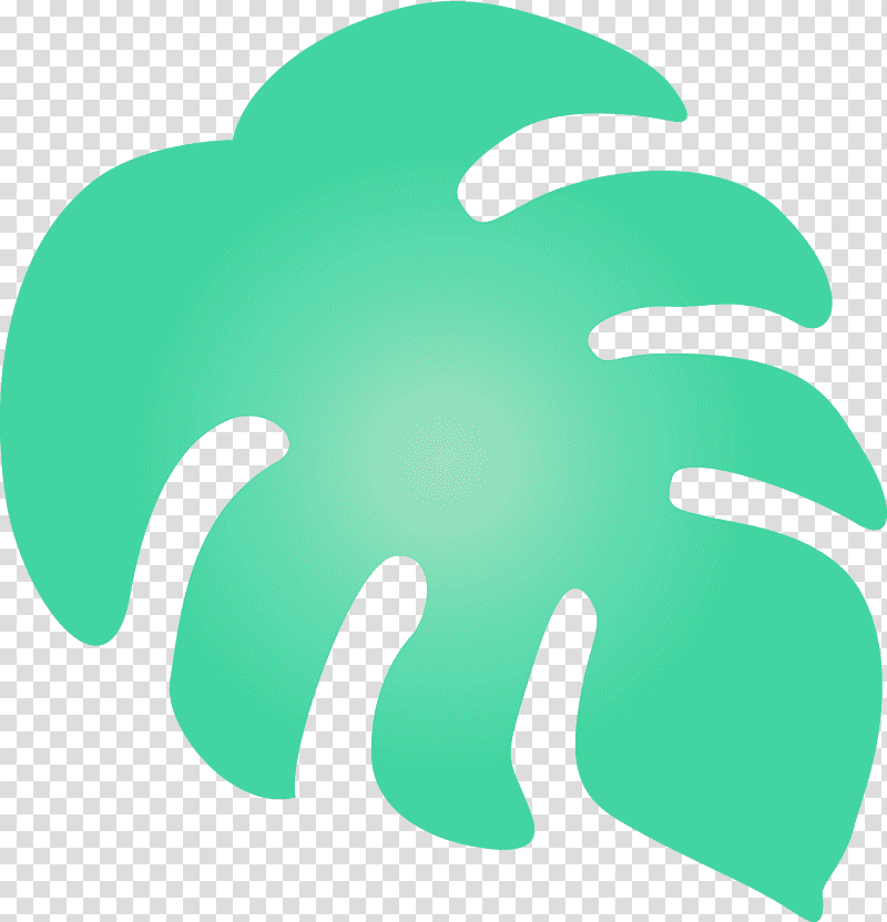 green leaf meter m symbol, Monstera, Tropical Leaf, Watercolor, Paint, Wet Ink, Line transparent background PNG clipart
