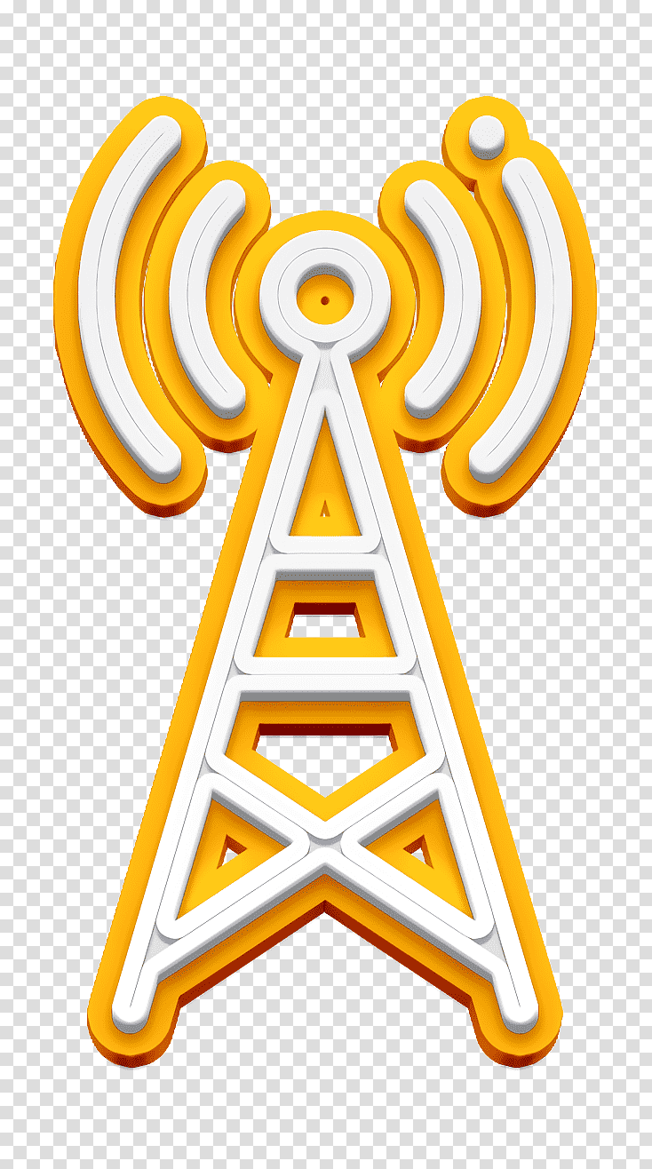 News & journals icon Signal icon Tower icon, News Journals Icon, Logo, Symbol, Yellow, Meter, Line transparent background PNG clipart