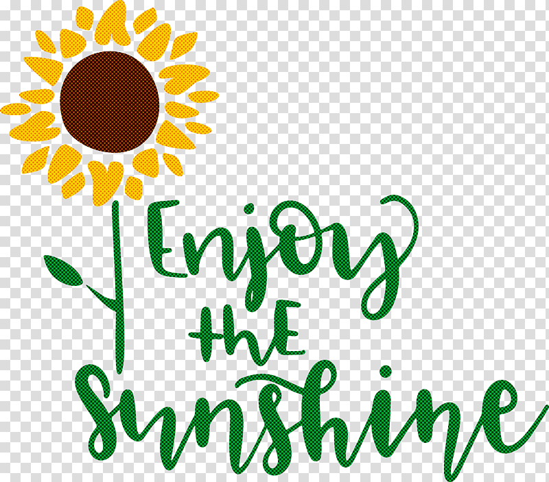 Sunshine Enjoy The Sunshine, Sunflowers, Cut Flowers, Logo, Traffic Congestion, Floral Design, Rouwkaart transparent background PNG clipart