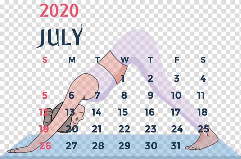 July 2020 Printable Calendar July 2020 Calendar 2020 Calendar, Meter, Muscle, Physical Fitness, Angle, Shoe, Line, Cartoon transparent background PNG clipart