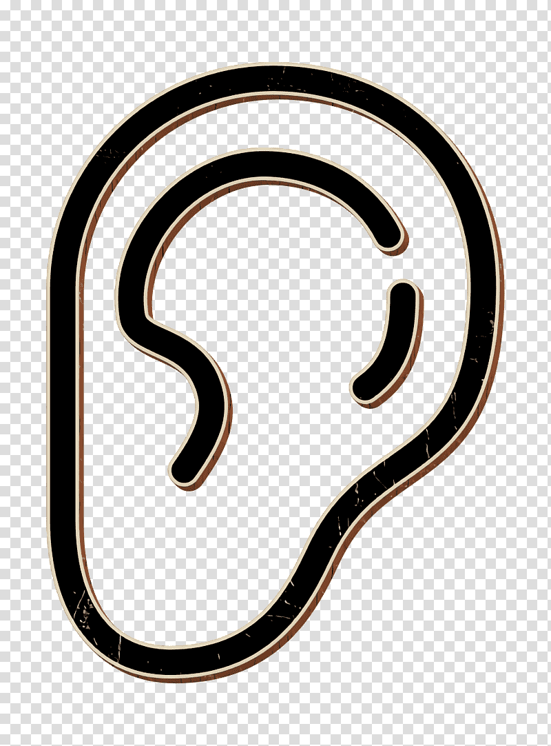 Ear icon Human body outline icon Hear icon, Medical Icon, Otorhinolaryngology, Hearing, Hearing Loss, Hearing Aid, Head transparent background PNG clipart