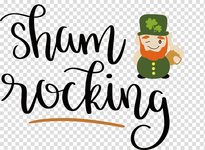 Sham Rocking Patricks Day Saint Patrick, Logo, Cartoon, Character, Happiness, Smile, Meter transparent background PNG clipart