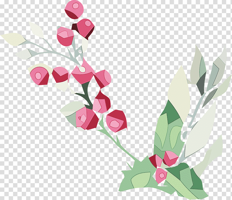 Floral design, red and green leaves illustration, Watercolor, Paint, Wet Ink, Leaf, Plant Stem, Rose Family transparent background PNG clipart
