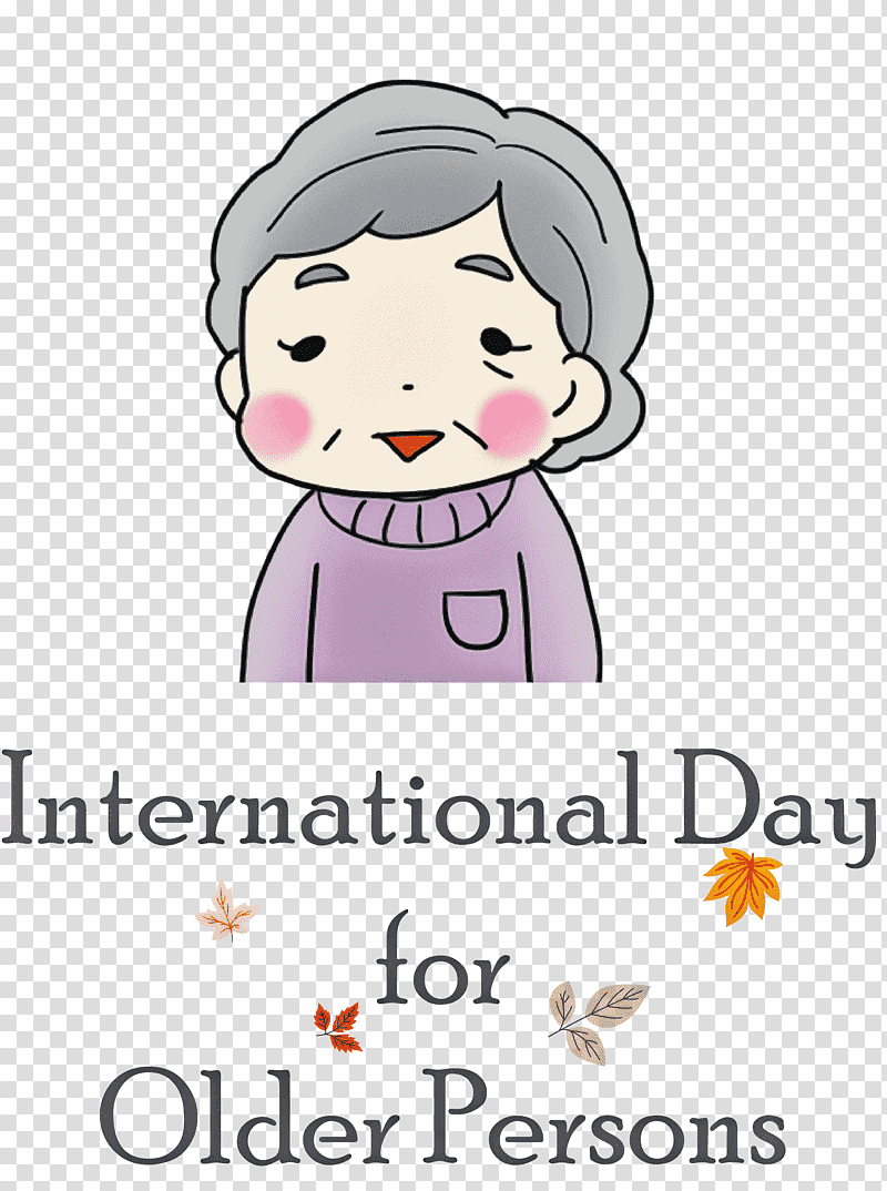International Day for Older Persons International Day of Older Persons, Cartoon, Face, Human transparent background PNG clipart