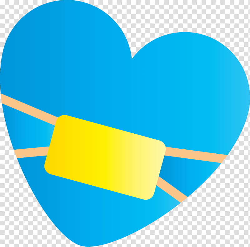 emoji medical mask Corona Virus Disease, Turquoise, Heart, Azure transparent background PNG clipart