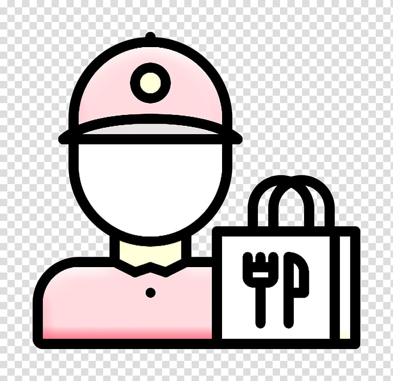 Food Delivery icon Delivery guy icon, Icon Design, User, Pictogram, Courier, Logistics, Mail Carrier transparent background PNG clipart