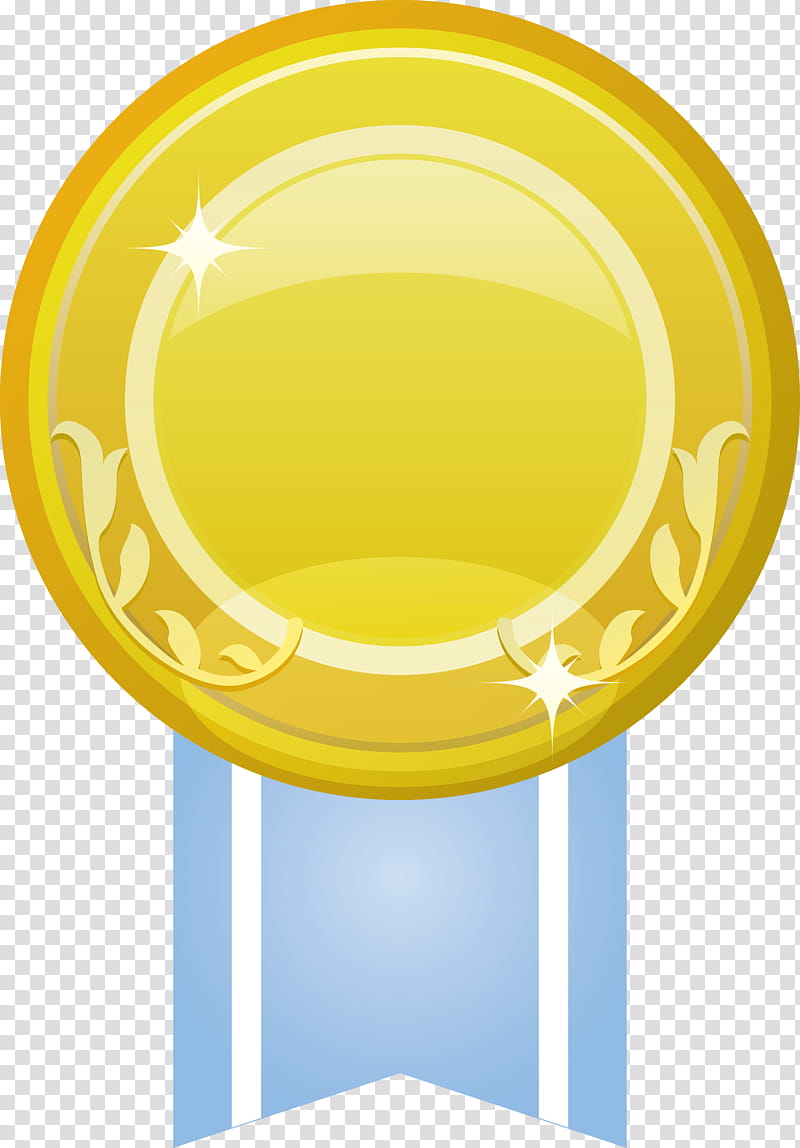 gold badge ribbon badge blank badge, Yellow, Table, Circle transparent background PNG clipart