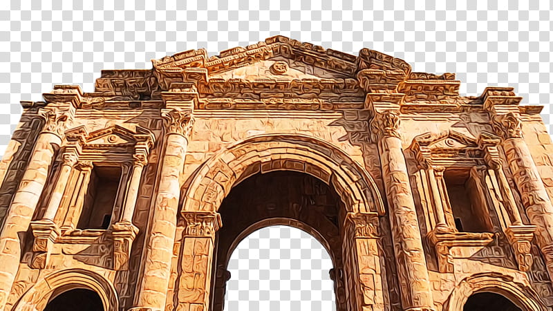 ancient history triumphal arch ancient rome world heritage site history, Watercolor, Paint, Wet Ink, Cathedral, Archaeology, Tourism, Facade transparent background PNG clipart