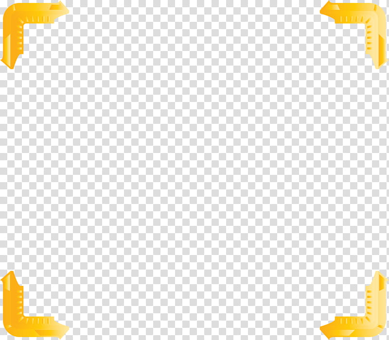 Corner Frame, Yellow, Text, Orange, Line transparent background PNG clipart