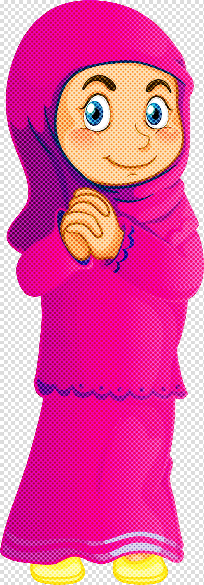 Muslim People, Cartoon, Pink, Neck, Magenta, Abdomen, Gesture transparent background PNG clipart