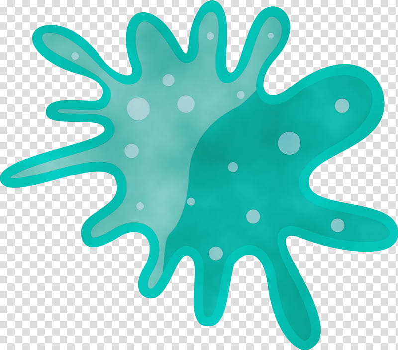 green turquoise aqua, Coronavirus, COVID, Watercolor, Paint, Wet Ink transparent background PNG clipart
