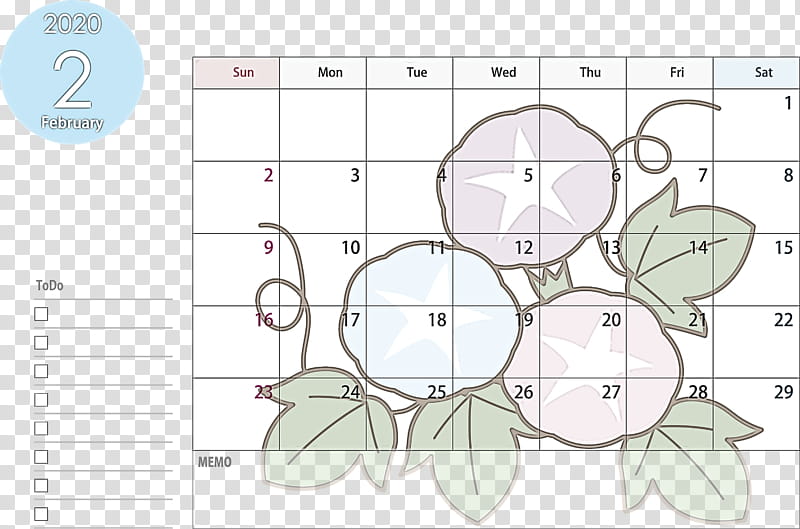 February 2020 Calendar February 2020 Printable Calendar 2020 Calendar, Text, Line, Diagram, Circle transparent background PNG clipart