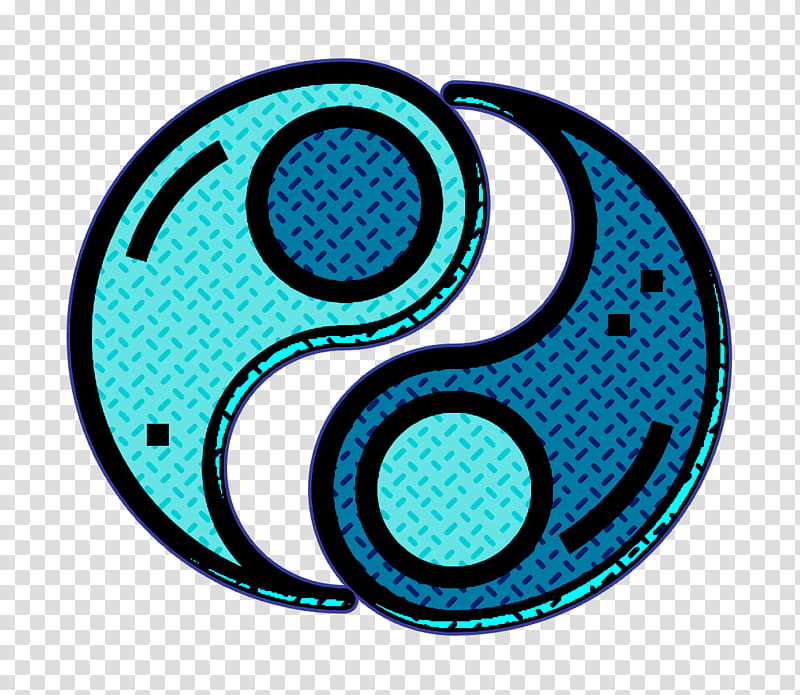 Alternative Medicine icon Yin yang icon Cultures icon, Aqua, Turquoise, Teal, Circle, Symbol, Electric Blue transparent background PNG clipart