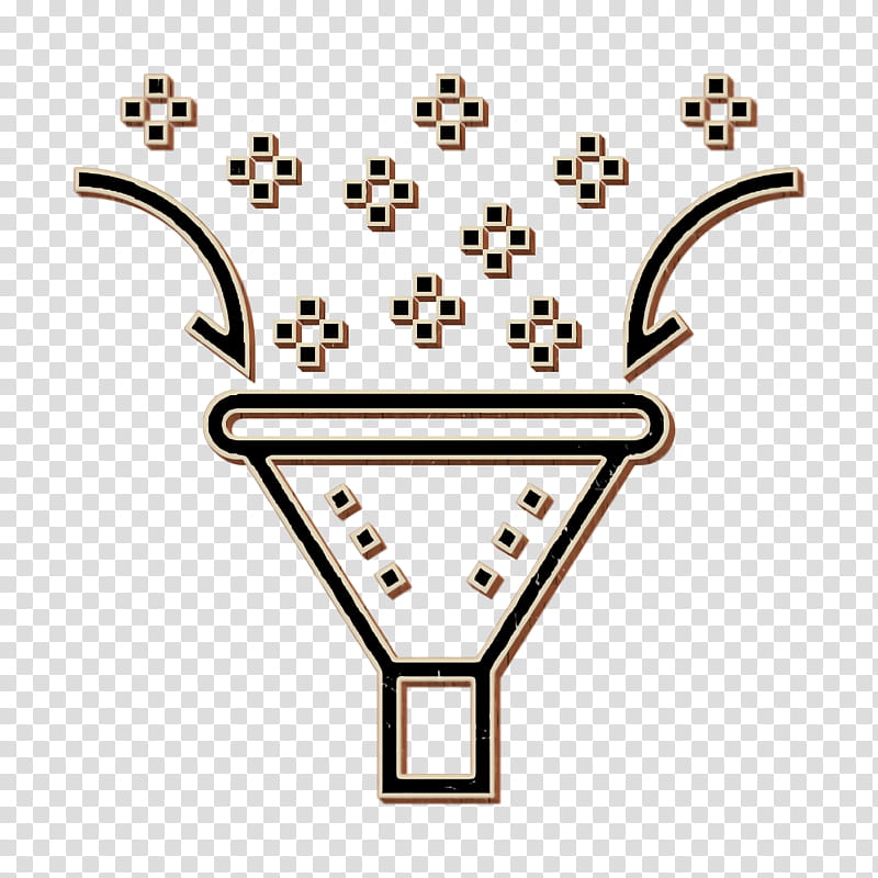 Data Management icon Filtering icon Funnel icon, Pictogram, Logo, Computer transparent background PNG clipart
