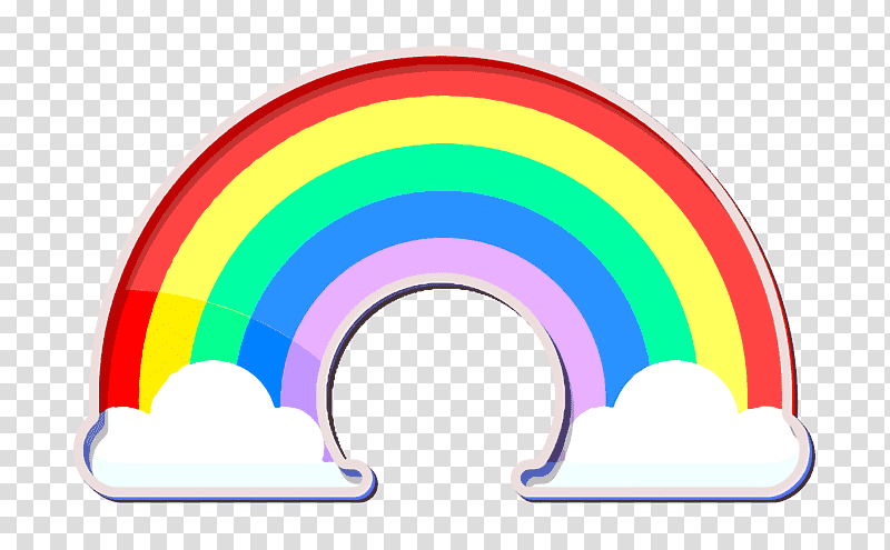 Rainbow icon Weather icon, Cartoon, Line, Meter, Rainbow Shops, Geometry, Mathematics transparent background PNG clipart