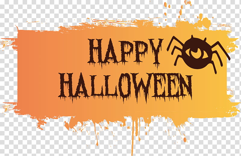 Happy Halloween, Logo, Banner, Text, M transparent background PNG clipart