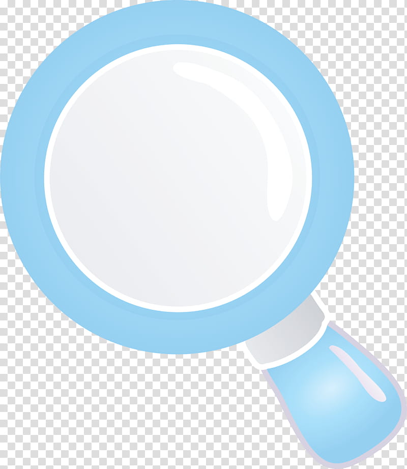Magnifying glass magnifier, Blue, Aqua, Turquoise, Dishware, Circle, Tableware, Dinnerware Set transparent background PNG clipart