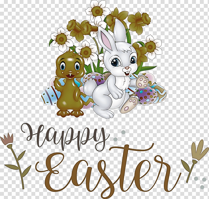 Happy Easter Day Easter Day Blessing easter bunny, Cute Easter, 2b Hair Studio Bega, Egg Hunt, Rabbit, Text, Cartoon M transparent background PNG clipart