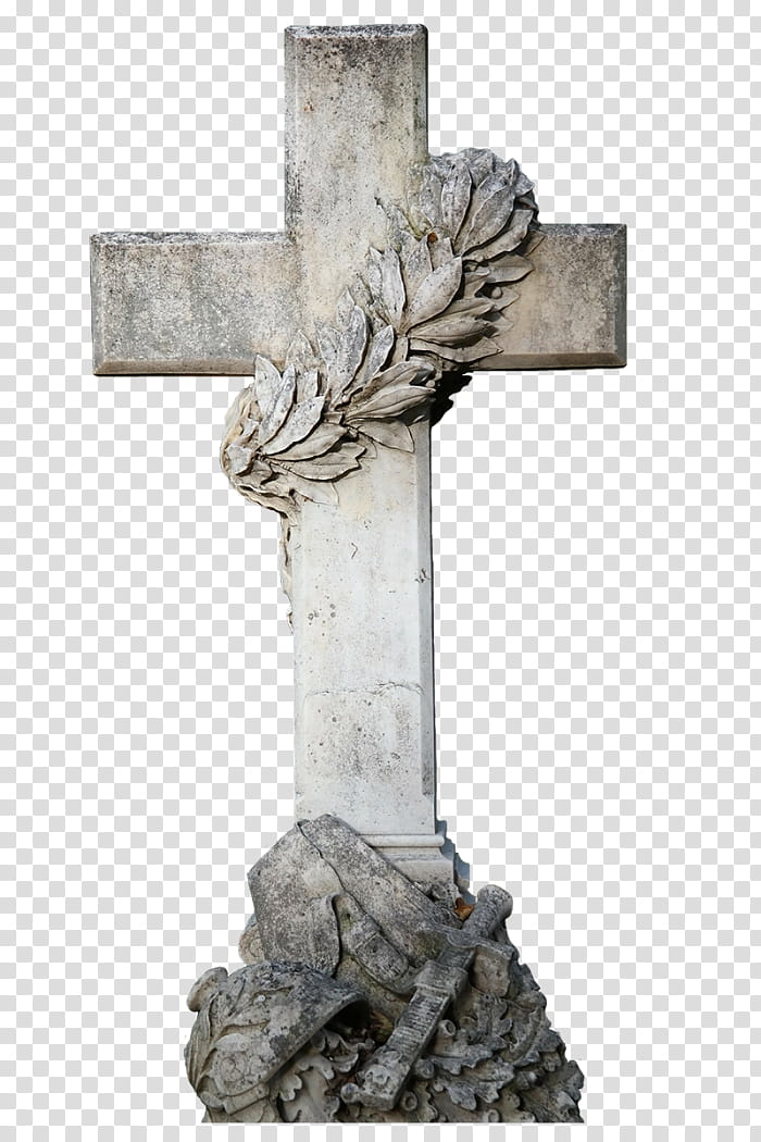 cross religious item symbol headstone grave, Memorial, Crucifix, Stone Carving, Plant, Sculpture, Rock, Nonbuilding Structure transparent background PNG clipart