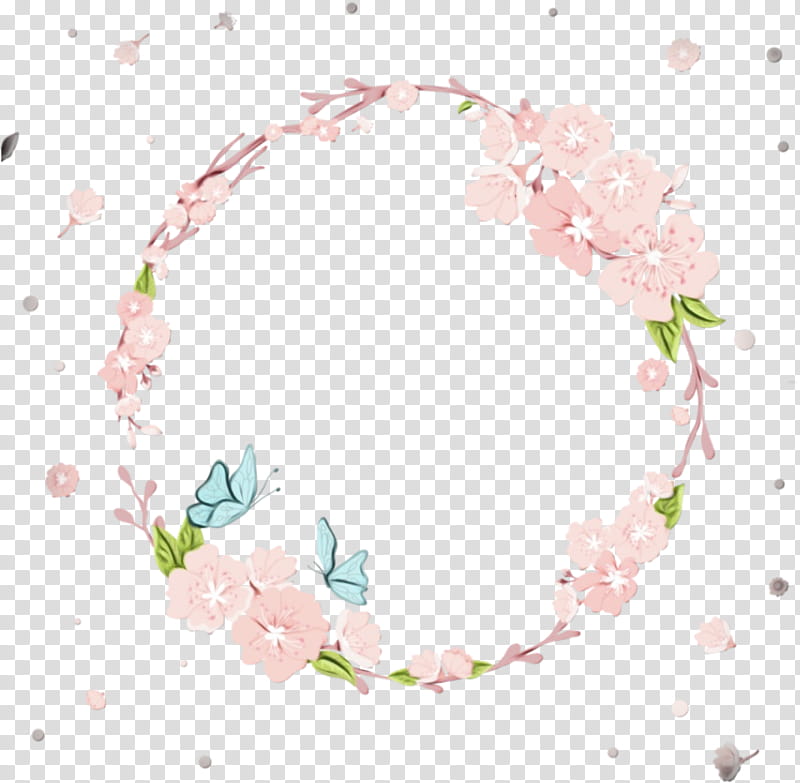 Floral design, Watercolor, Paint, Wet Ink, Flower, Cherry Blossom, Frame, Flower Frame transparent background PNG clipart