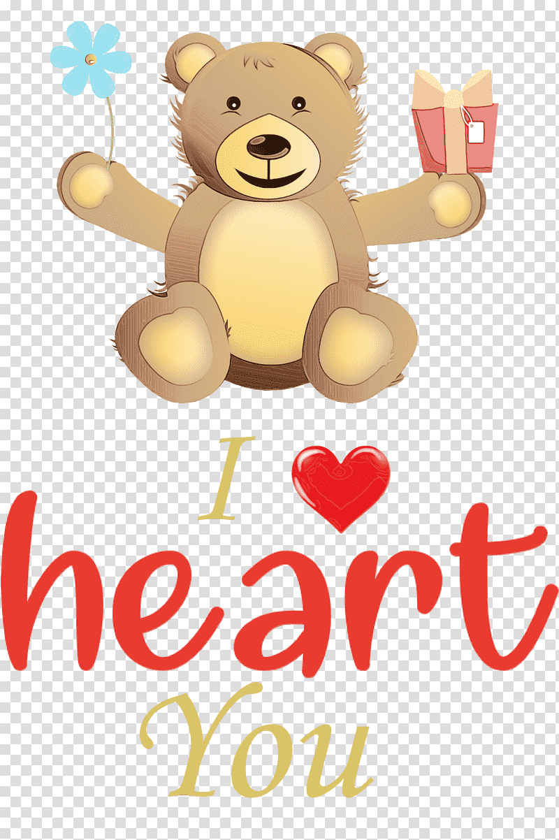 We Bare Bears, I Heart You, I Love You, Valentines Day, Watercolor, Paint, Wet Ink transparent background PNG clipart