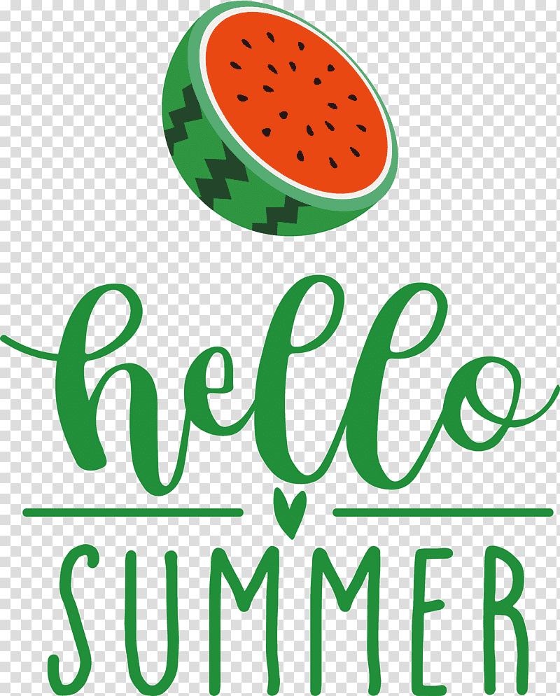 Hello Summer, Logo, Green, Line, Fruit, Geometry, Mathematics transparent background PNG clipart