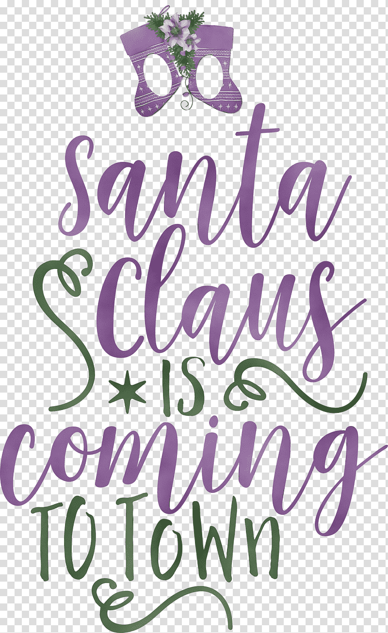 Floral design, Santa Claus Is Coming To Town, Watercolor, Paint, Wet Ink, Cut Flowers, Logo transparent background PNG clipart