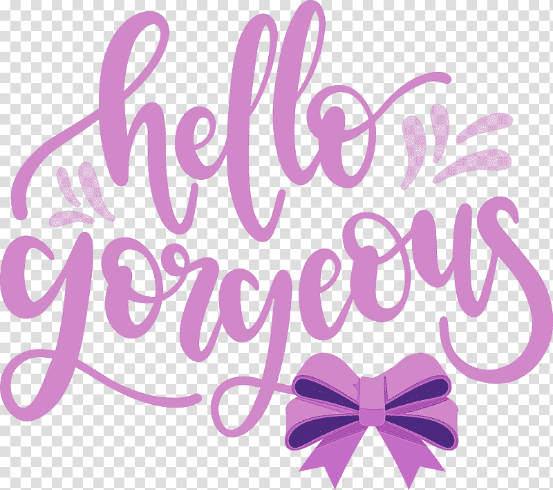 Lavender, Fashion, Hello Gorgeous, Watercolor, Paint, Wet Ink, Logo transparent background PNG clipart