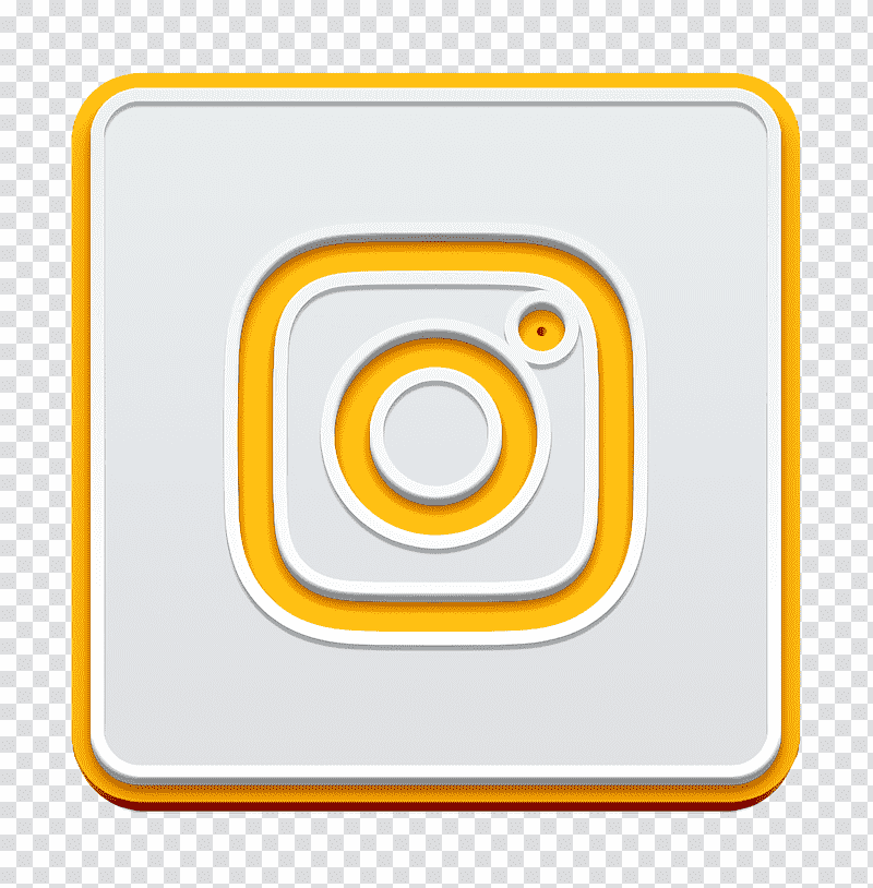 Instagram icon Social Media icon, Logo, Symbol, Chemical Symbol, Yellow, Meter, Chemistry transparent background PNG clipart