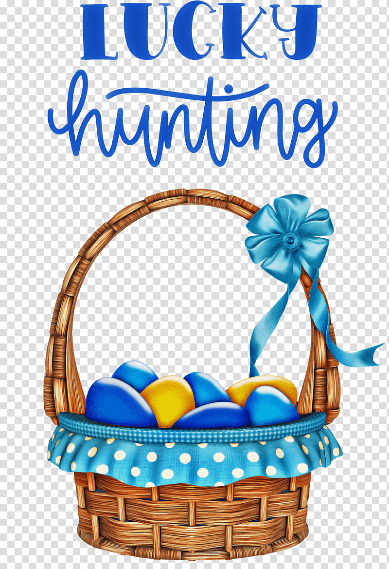 Lucky Hunting Happy Easter Easter Day, Easter Bunny, Easter Basket, Easter Egg, Christmas Day, Picnic Basket, Holiday transparent background PNG clipart