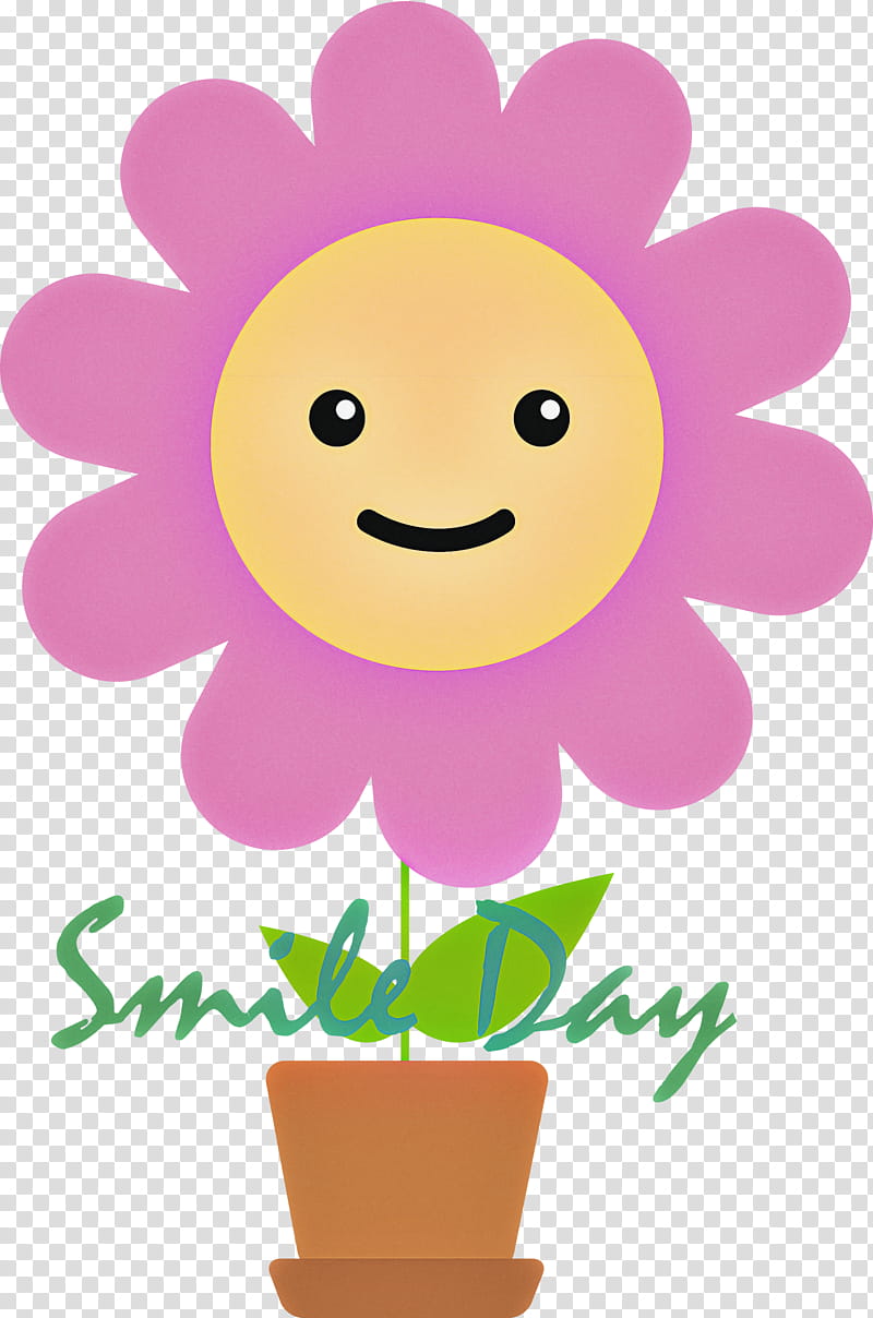 World Smile Day Smile Day Smile, Flower, Chairo Christian School, Cartoon, Smiley, Petal, Character, Birthday Invitation transparent background PNG clipart