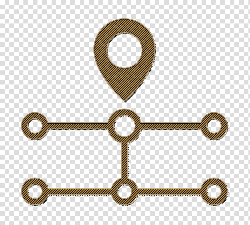 Navigation Map icon Route icon Maps and location icon, Line, Metal, Brass, Symmetry, Circle transparent background PNG clipart