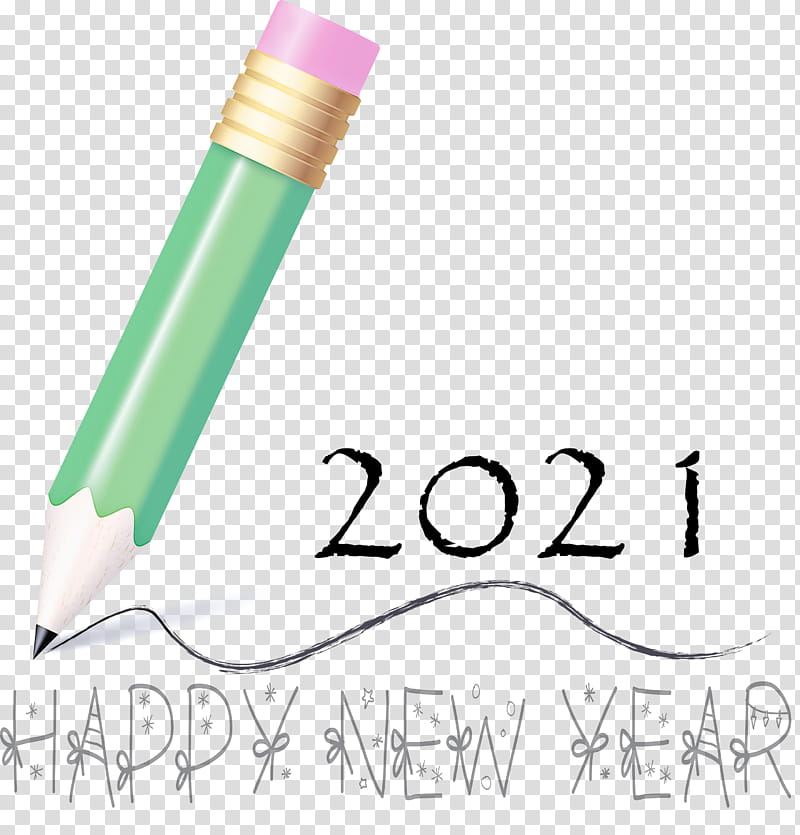 Happy New Year 2021 Welcome 2021 Hello 2021, Pen, Pencil, Drawing, Marker Pen, Writing Implement, Logo, Fountain Pen transparent background PNG clipart