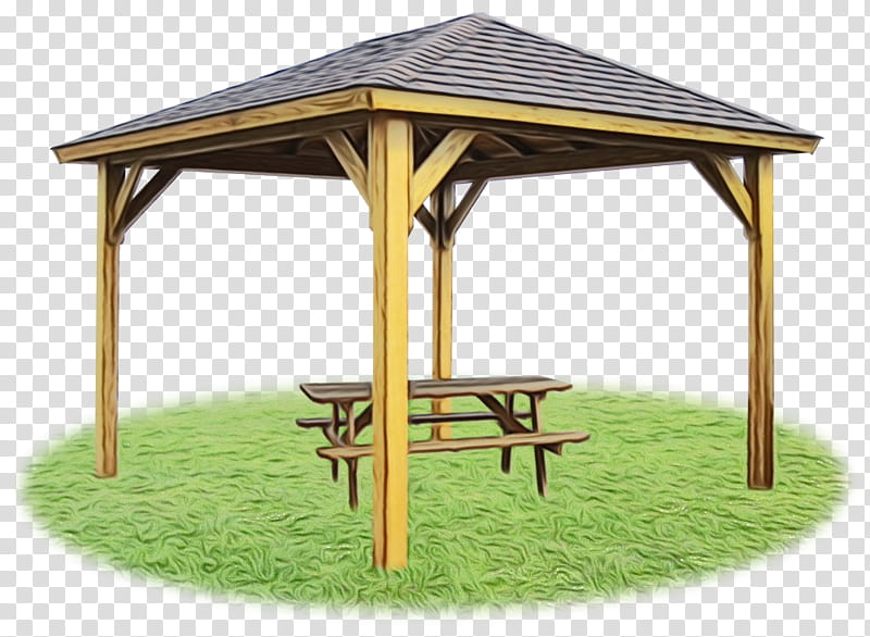 gazebo canopy pergola roof outdoor table, Watercolor, Paint, Wet Ink, Pavilion, Denver Health Pavilion M transparent background PNG clipart