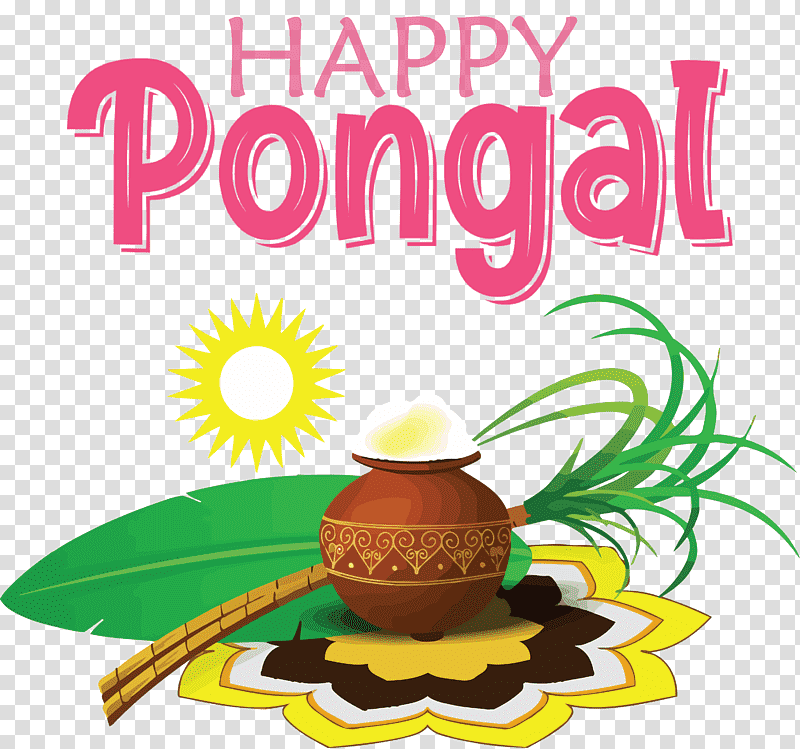 Happy pongal holiday harvest festival of tamil nadu south india greeting  card design 16968874 Vector Art at Vecteezy