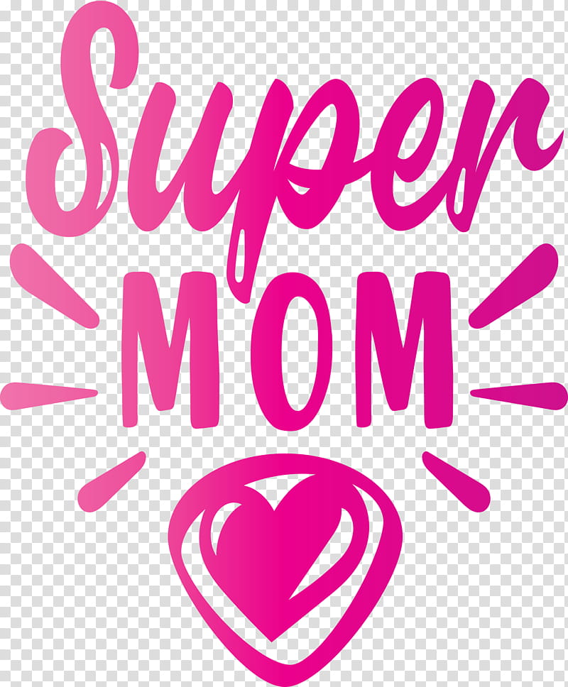 Mothers Day Super Mom, Logo, Pink M, Line, Meter, Love My Life transparent background PNG clipart
