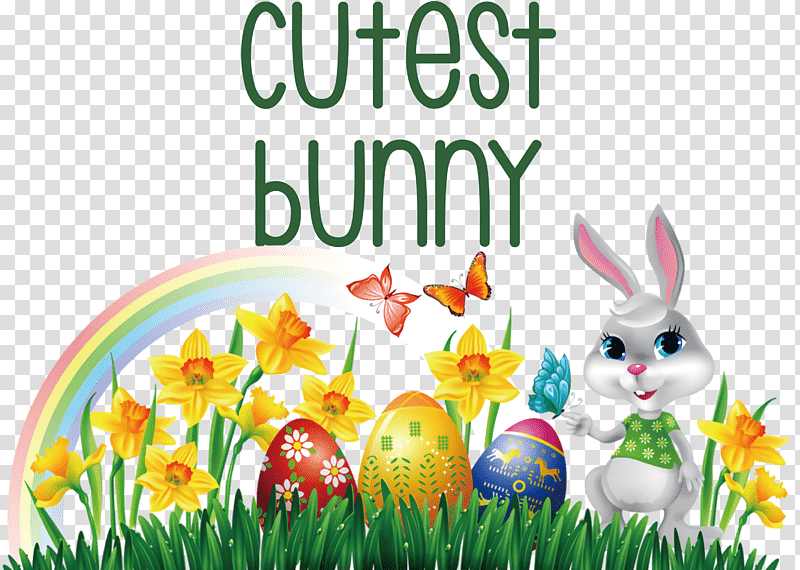 Cutest Bunny Bunny Easter Day, Happy Easter, Easter Bunny, Poster, Egg Hunt, Royaltyfree, Easter Egg transparent background PNG clipart