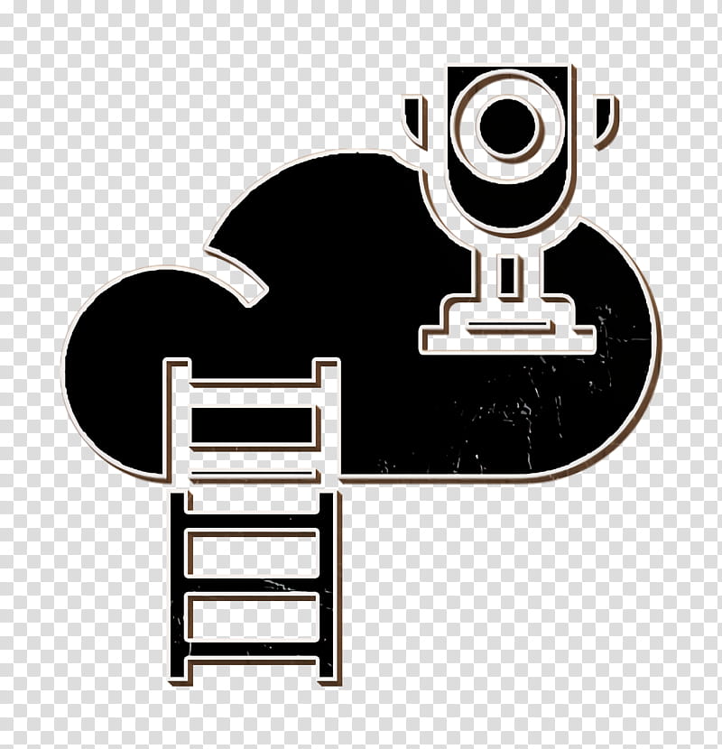 Cloud icon Ladder icon Startup icon, Logo, Blackandwhite, Computer Monitor Accessory transparent background PNG clipart