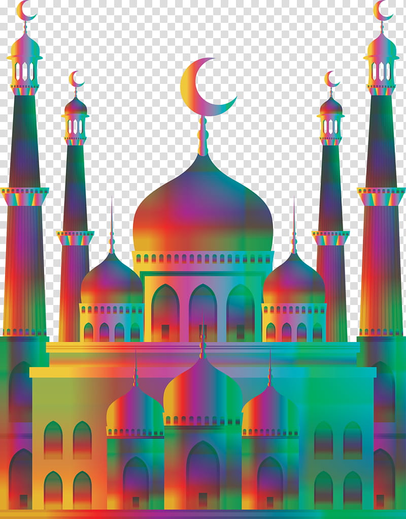 Mosque ramadan kareem, Landmark, Green, Architecture, Place Of Worship, Building, Spire, Steeple transparent background PNG clipart