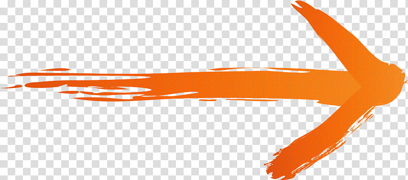 Brush Arrow, Orange, Line transparent background PNG clipart