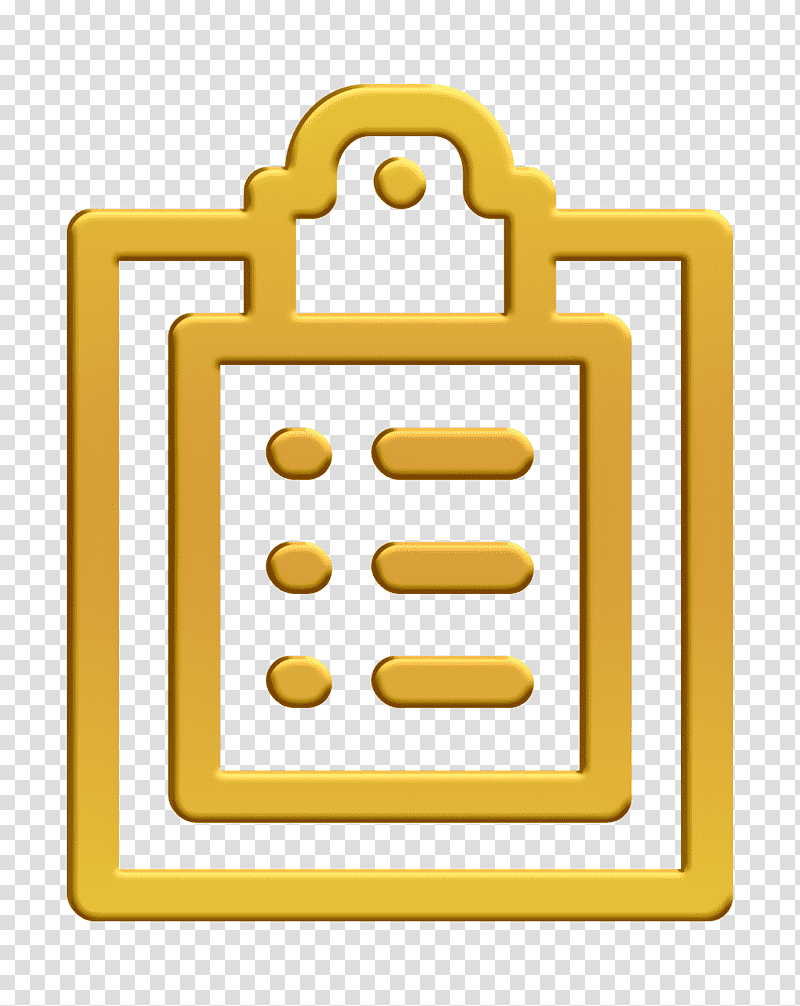 Medical record icon Record icon Medicine icon, Yellow, Line, Meter, Geometry, Mathematics transparent background PNG clipart