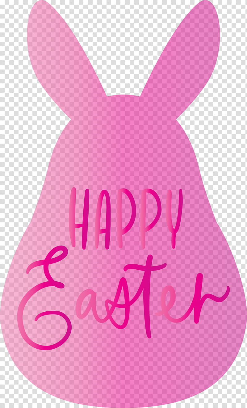 Easter Day Easter Sunday Happy Easter, Pink, Magenta, Easter Bunny, Rabbit, Whiskers transparent background PNG clipart