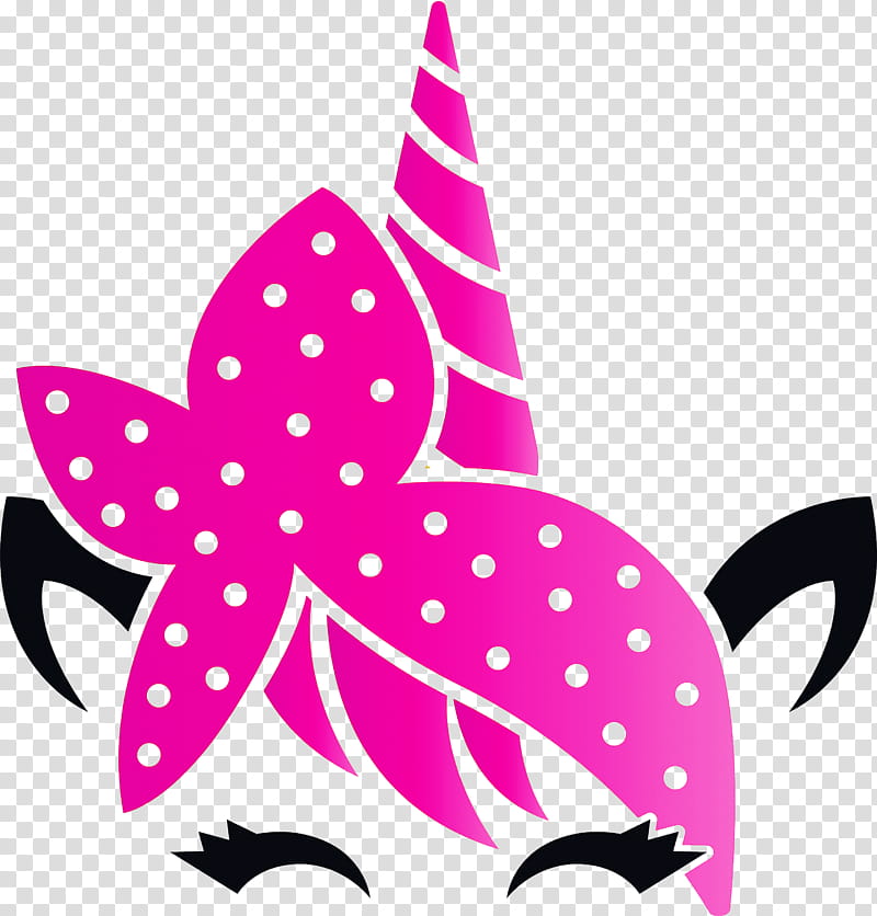 unicorn cute unicorn, Pink, Leaf, Polka Dot, Plant, Magenta transparent background PNG clipart