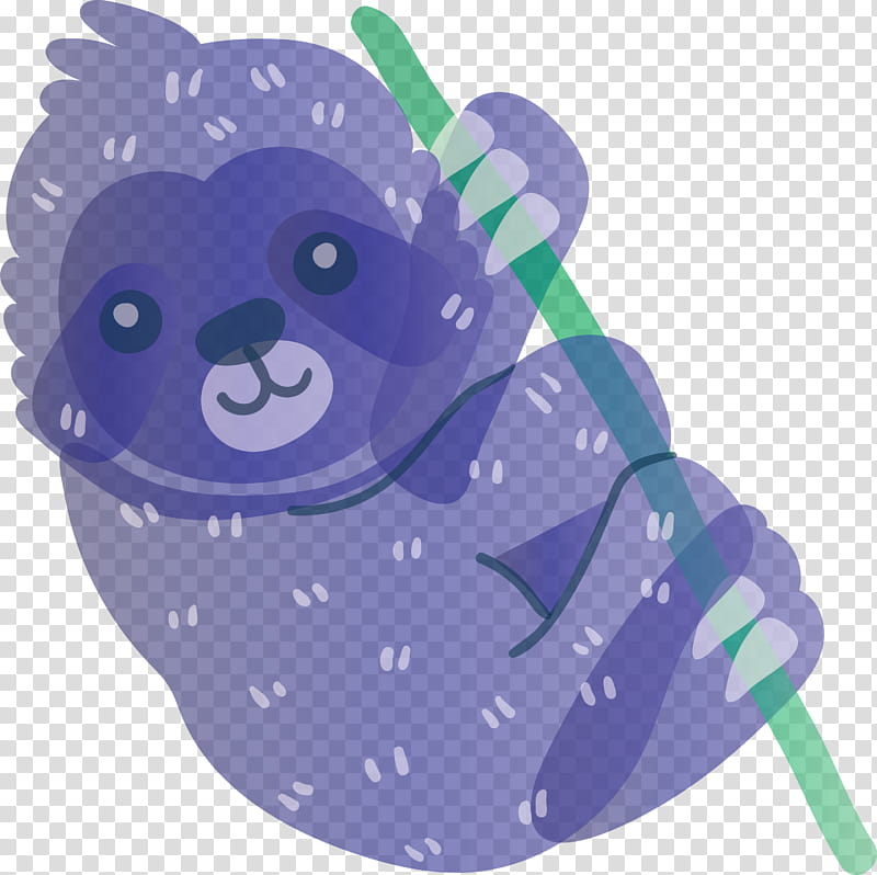 purple manatee, Watercolor Sloth transparent background PNG clipart