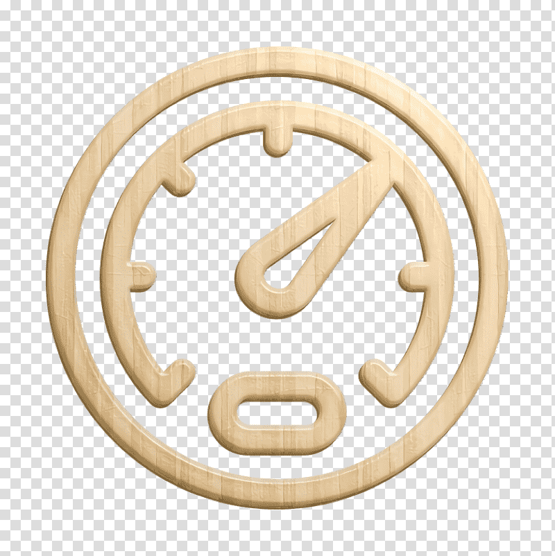 Meter icon Gauge icon Car Engine icon, Brass, Number transparent background PNG clipart