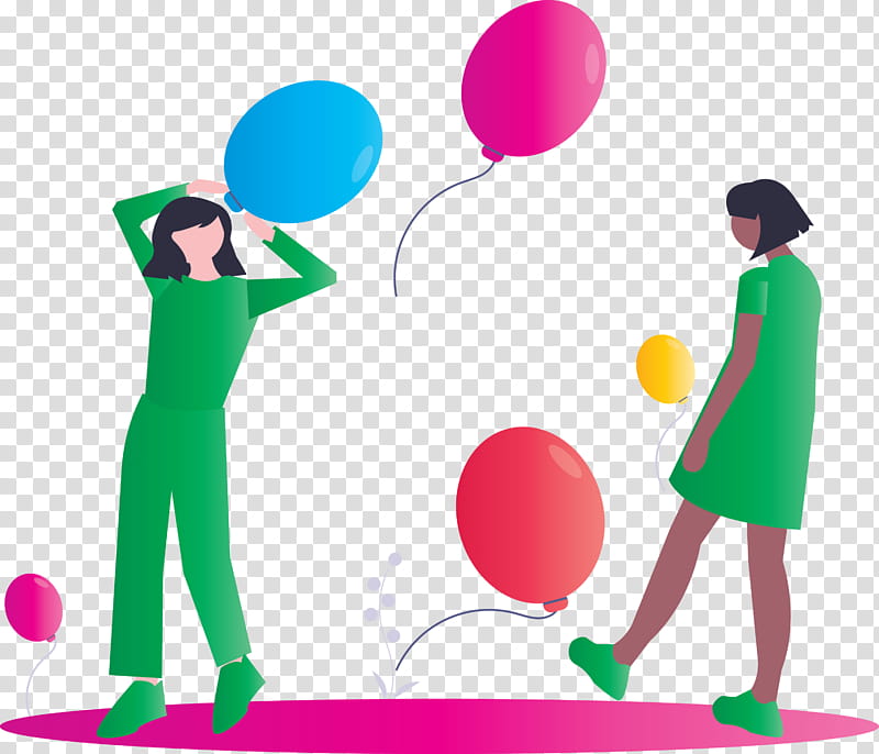 party partying woman, Balloon, Play transparent background PNG clipart